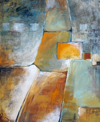 Abstract painting stone yellow